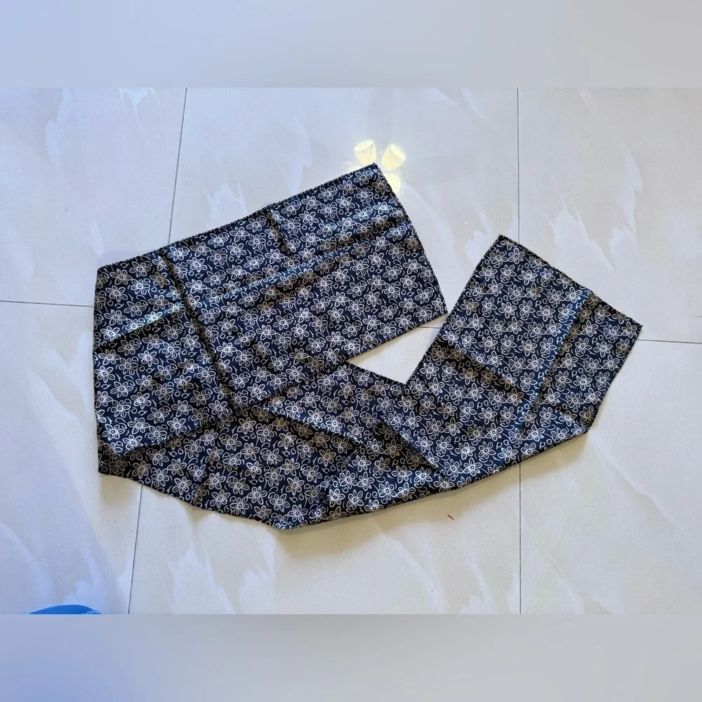 Silk Ombre Lightweight Accent Scarf black floral and gray